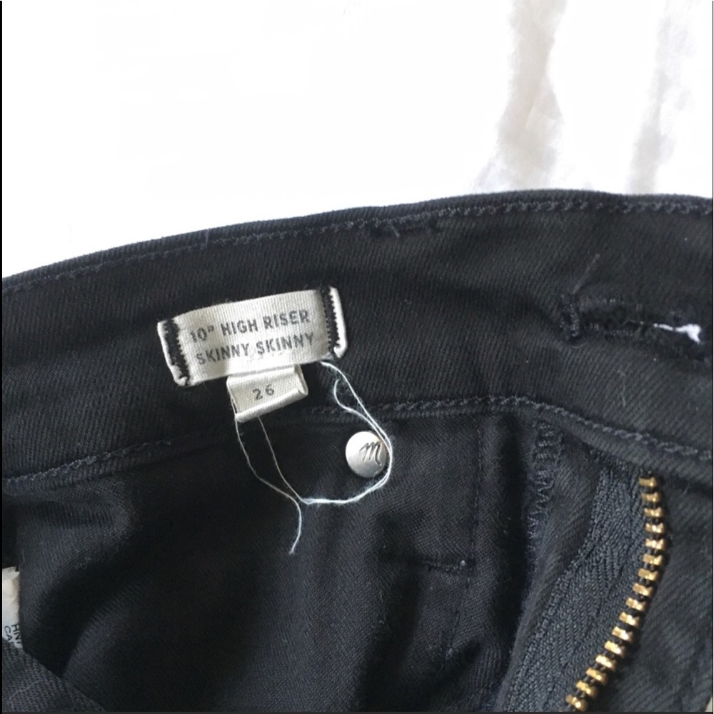 10in High Rise black Madewell Jean